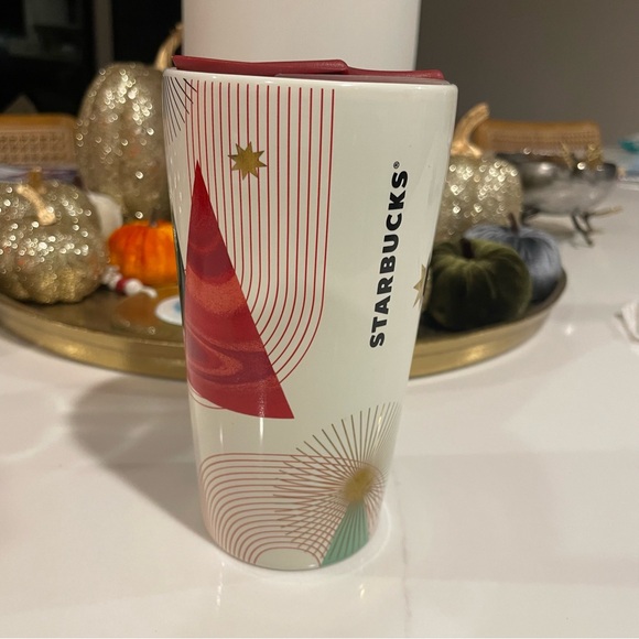 Starbucks Christmas TreeStar Holiday 2020 Double Wall Ceramic Tumbler Mug 12 Cup - Picture 2 of 11